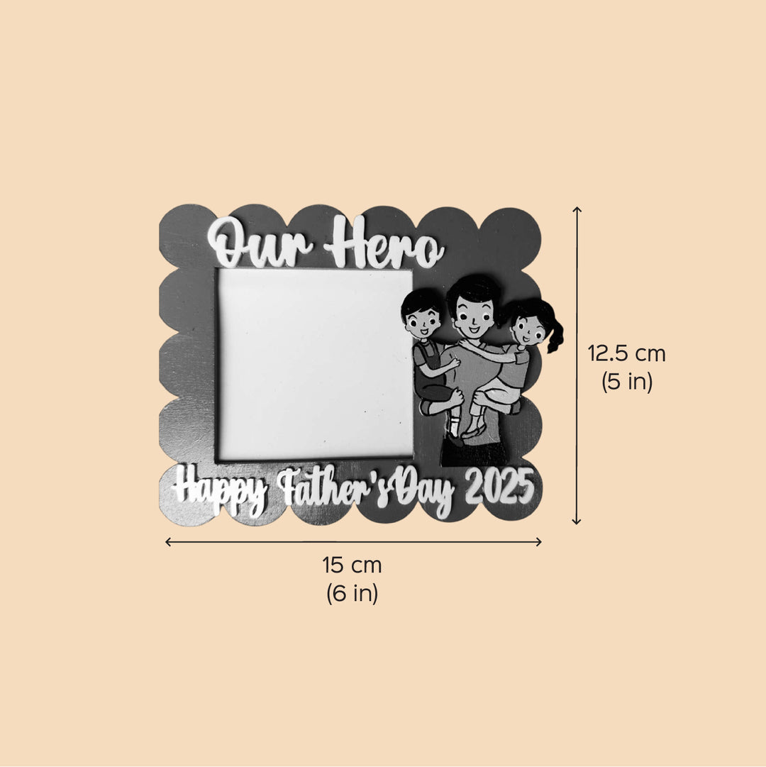 Photo Personalized Polaroid Theme MDF Wood Fridge Magnet For Fathers