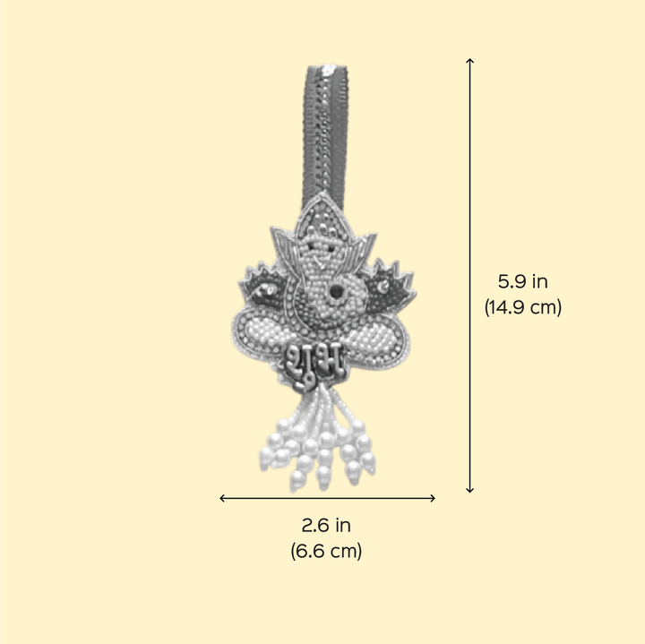 2 Pc | Handmade Beaded Ganesha Shubhlabh Hanging