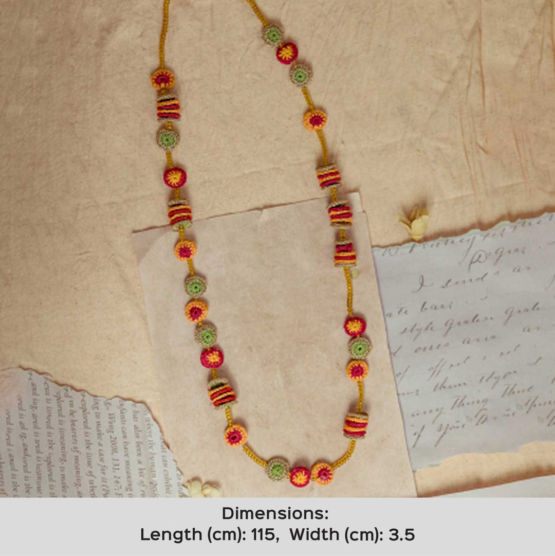 Handmade Crochet Gulnaar Jhilmil Tikkis Necklace