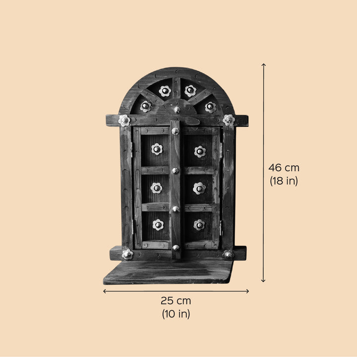 18 Inch Handmade Vintage Theme Wooden Jharokha