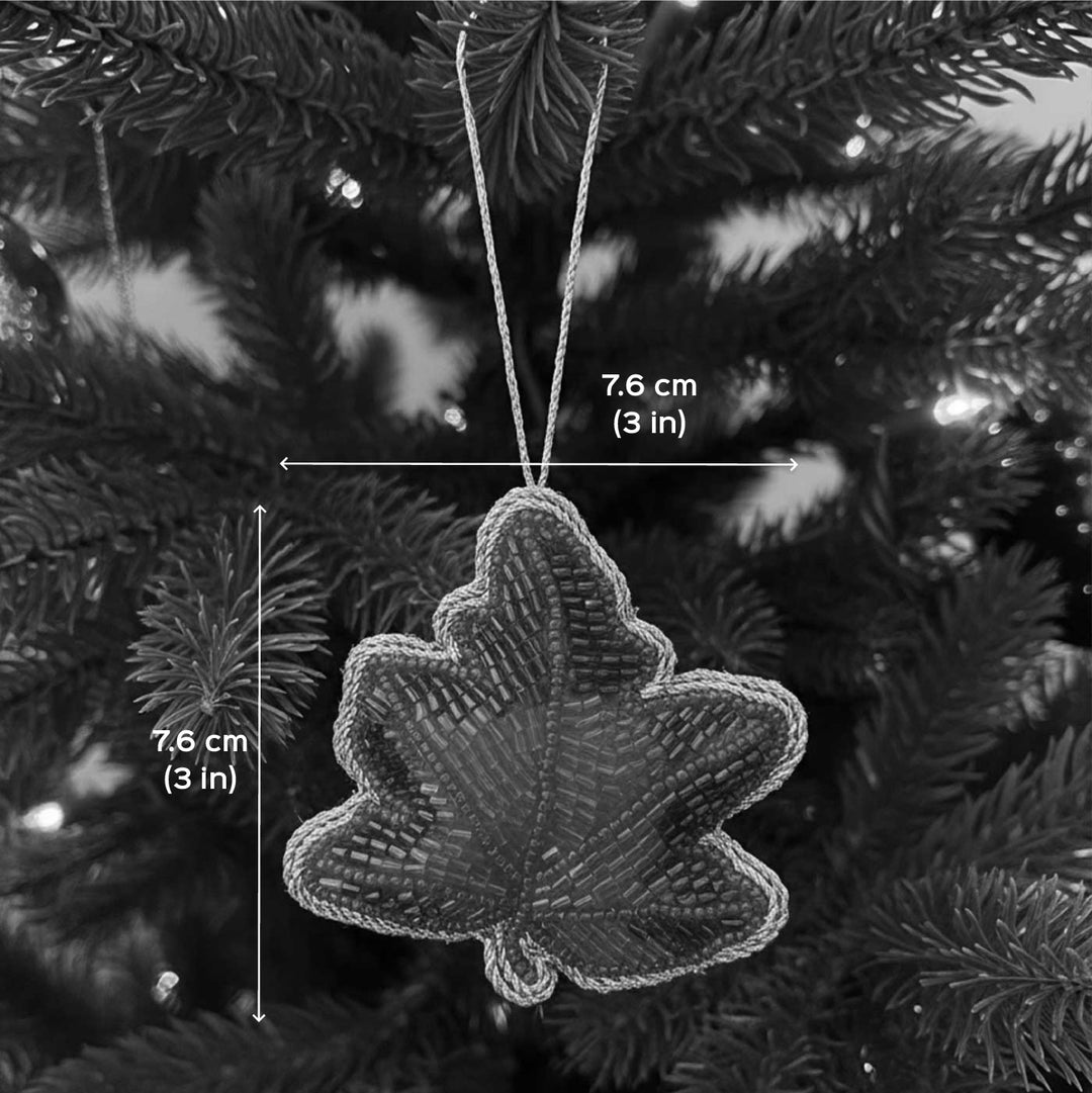 Green Leaf Cotton Premium Zardozi Ornament