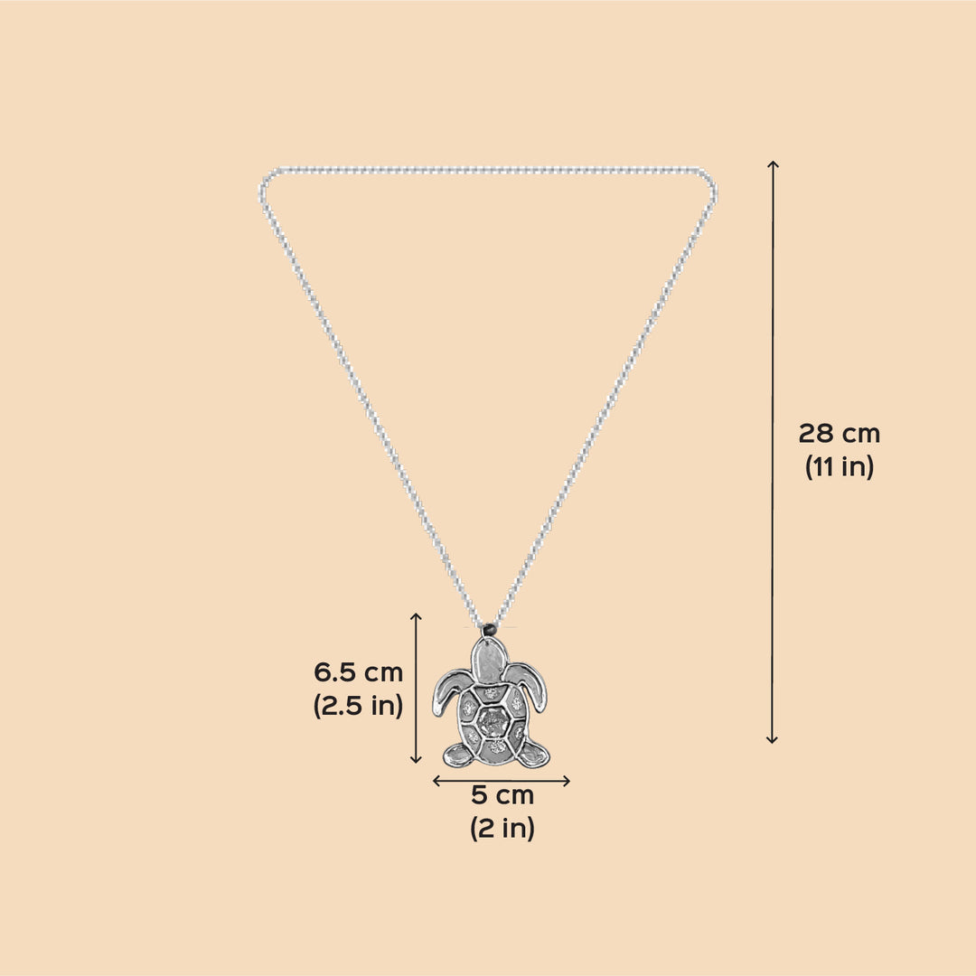 Handmade Laser Cut Tortoise Acrylic Necklace