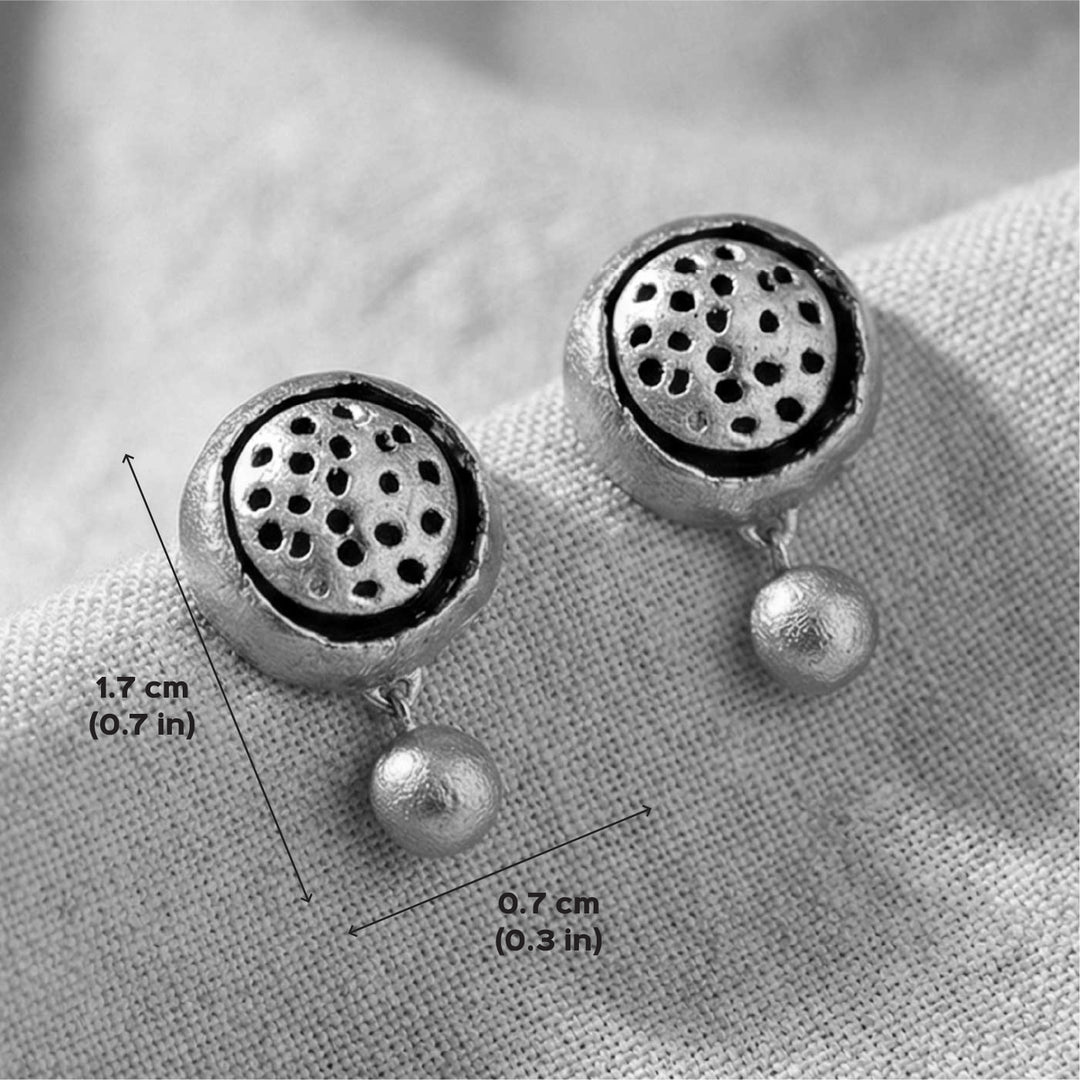 Handmade Classic Mini Round Terracotta Earrings