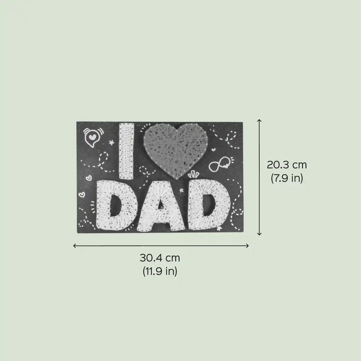 Handmade String Art I Love Dad Wooden Decorative Plaque