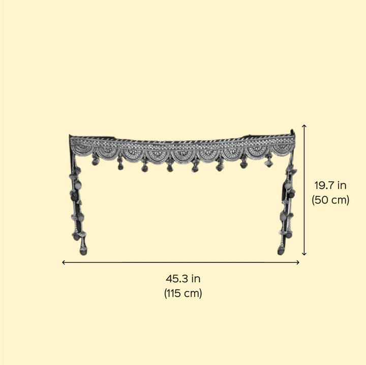 45 In | Handmade Gota Patti Semi Circle Geometry Toran