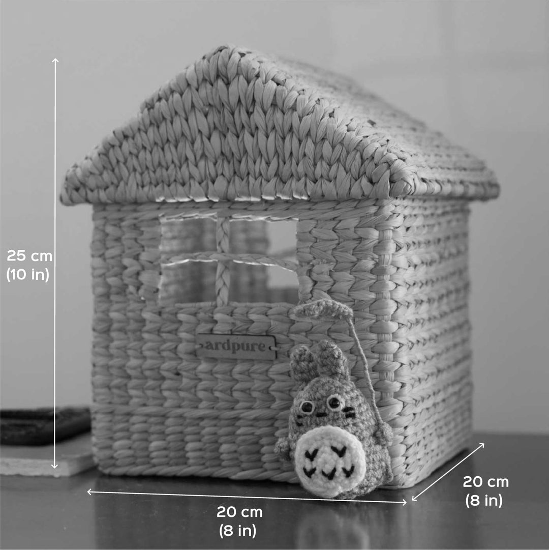 Handmade Kauna Grass Hut Basket