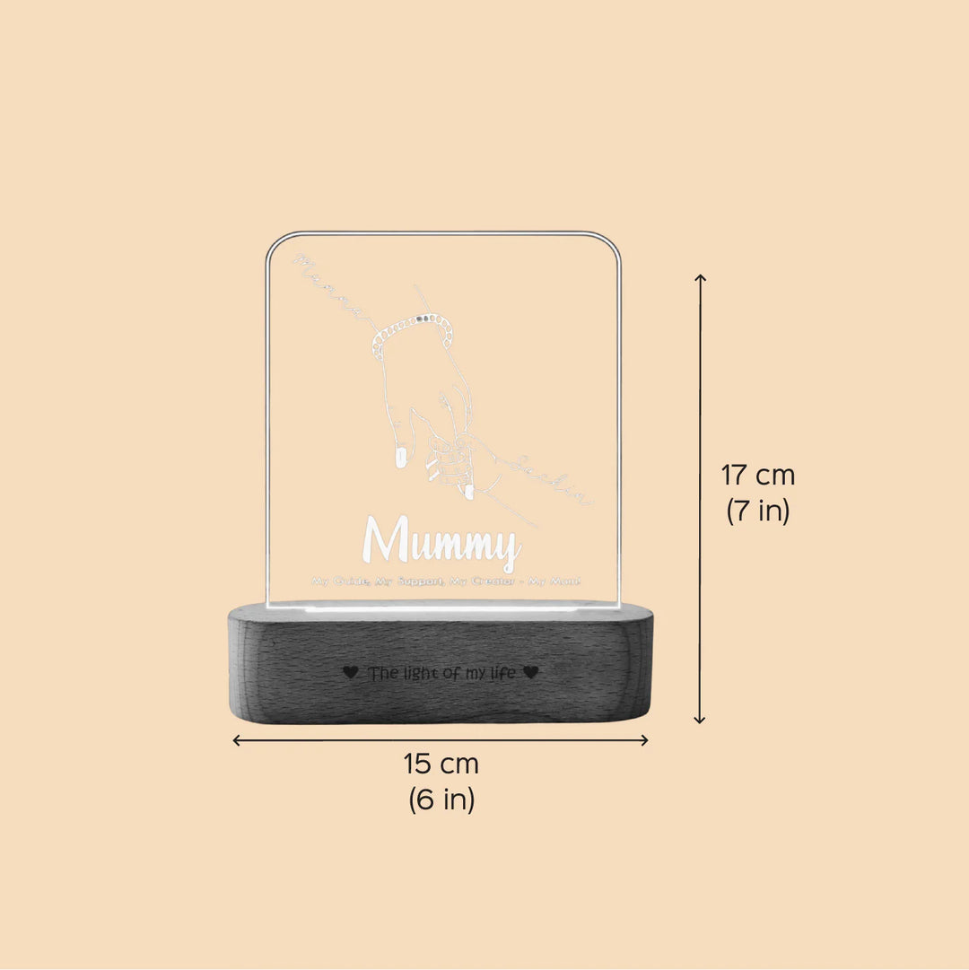 Personalized Engraved Angels Glow Acrylic Table Lamp