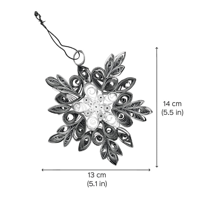 Handmade Snowflakes Paper Quilling Ornament For Christmas Tree Decoration