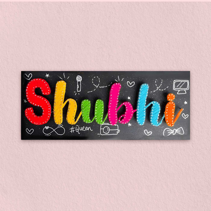 Personalized Handmade String Art Wooden Name Plate