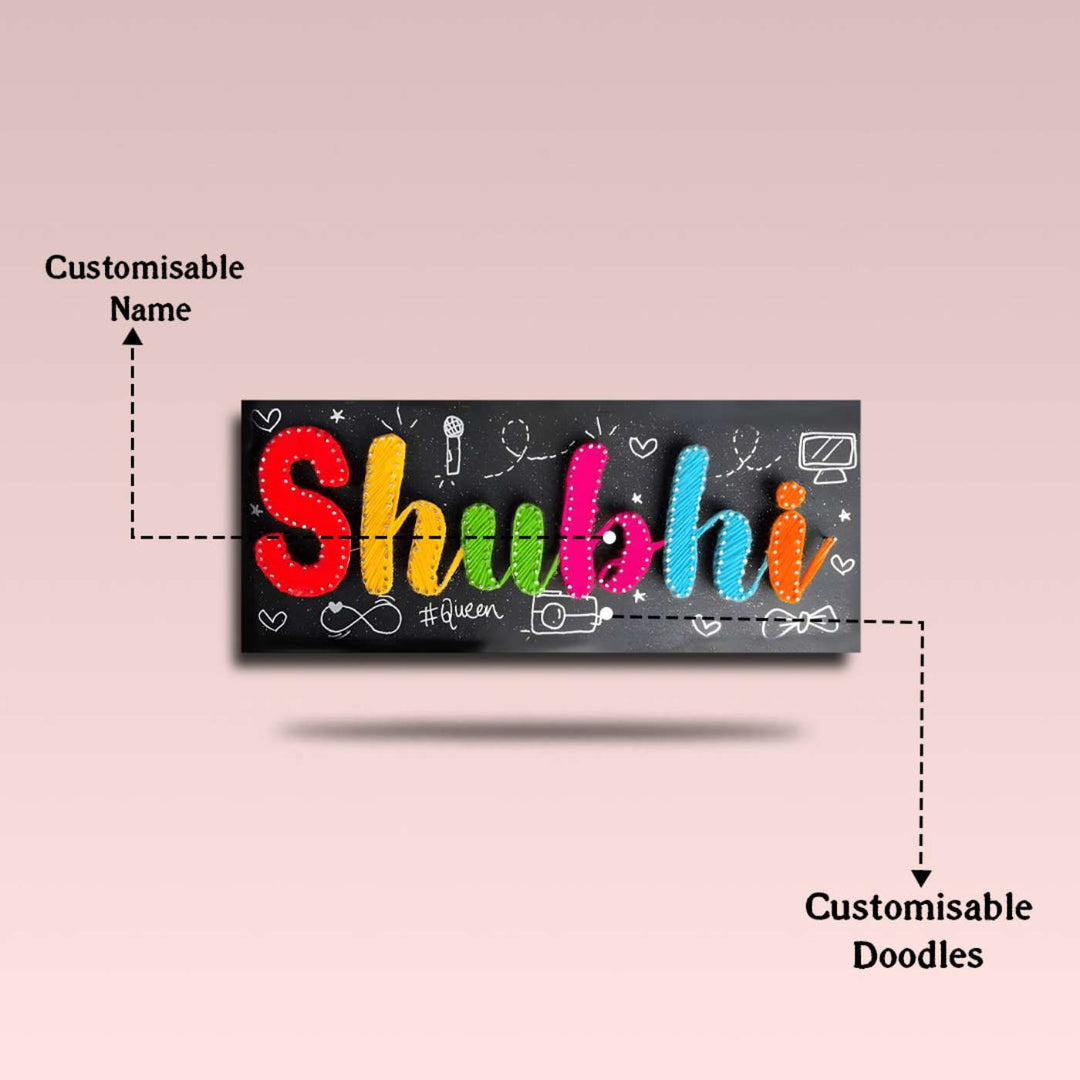 Personalized Handmade String Art Wooden Name Plate