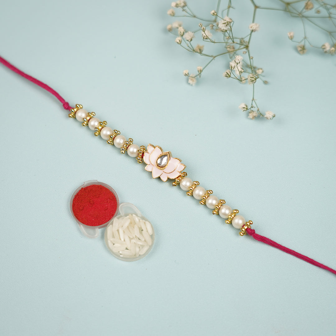 Photo Personalized Handmade Bhaiya Ji Theme Rakhi Hamper Includes 1 Mug 1 Rakhi - Rakhi with Rice and Vermilion