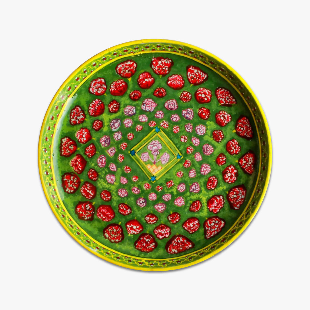 Handpainted Wooden Wall Plate With Jaipur Artwork