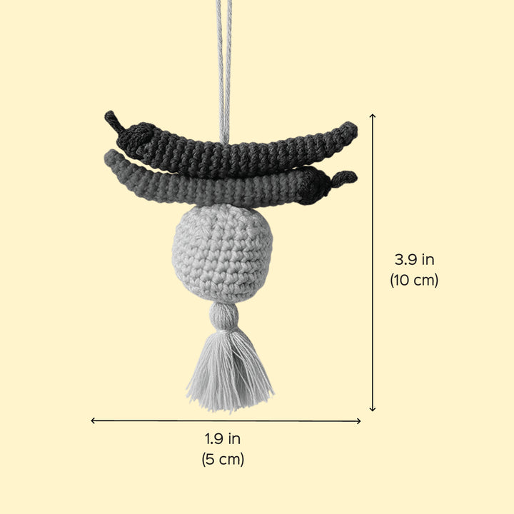 2 Pc | Handmade Crochet Nimbu Mirchi Hangings