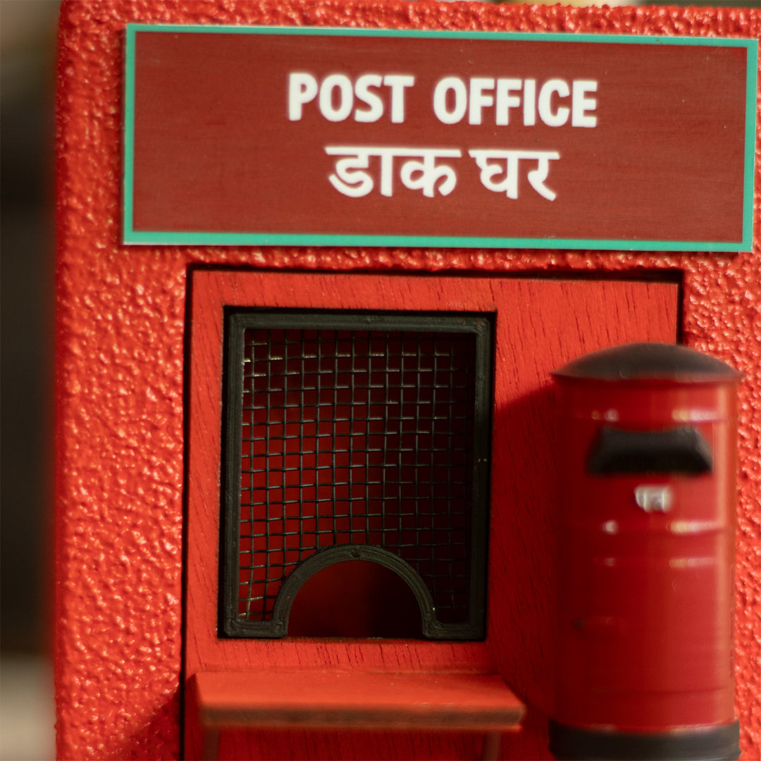 Handmade Miniature Post Office Themed Pen Stand For Decor