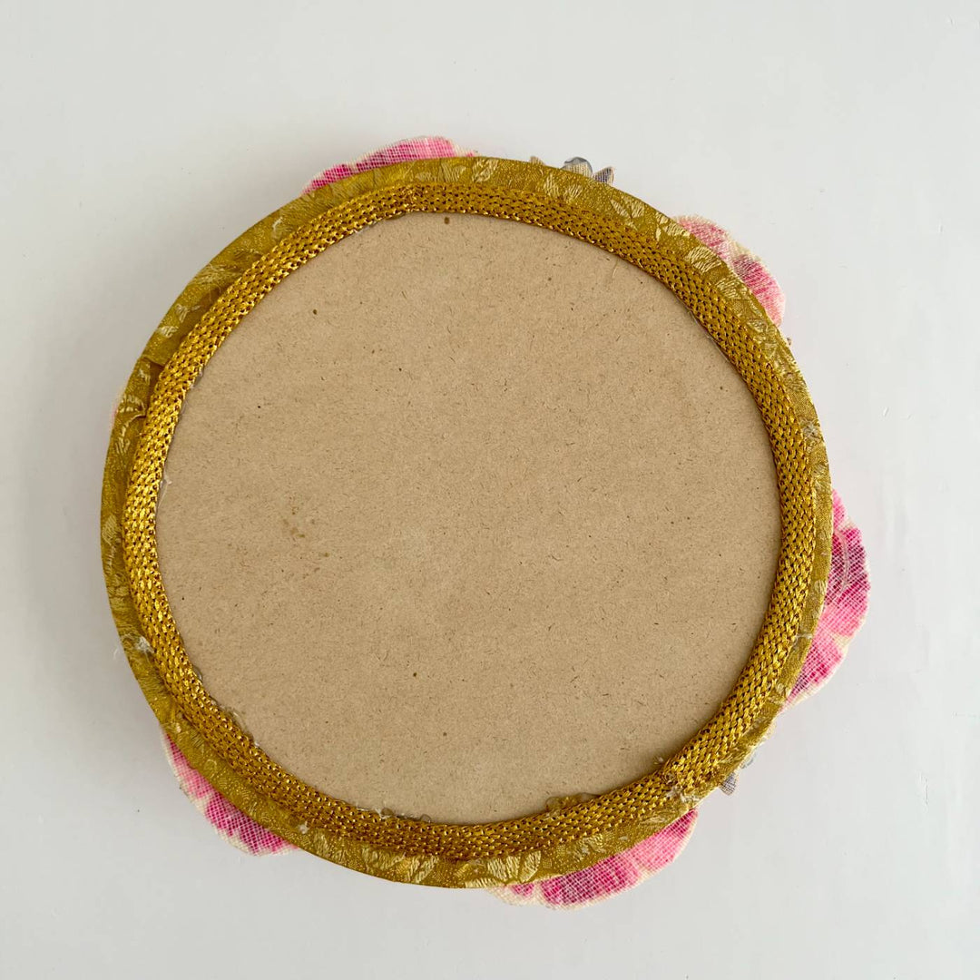 Handmade Beaded Rose Flower Sequin Diya Rangoli
