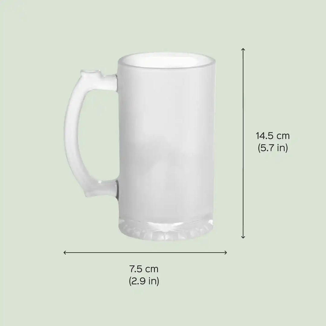 Printed "Chill Out" Glass Beer Mug | 16oz | 470ml