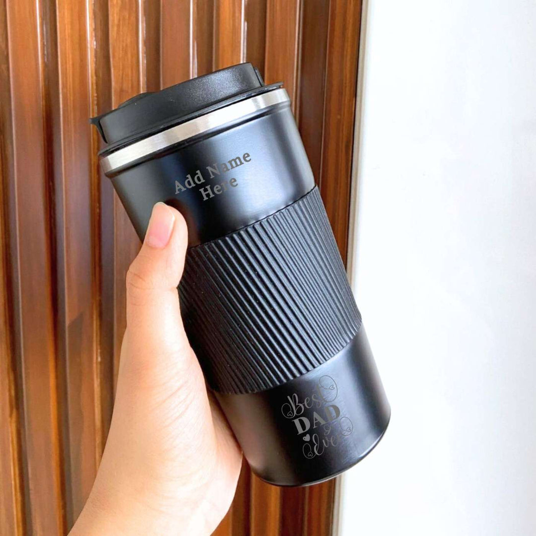 Personalized Handmade Engraved Best Dad Ever Double Walled Stainless Steel Tumbler