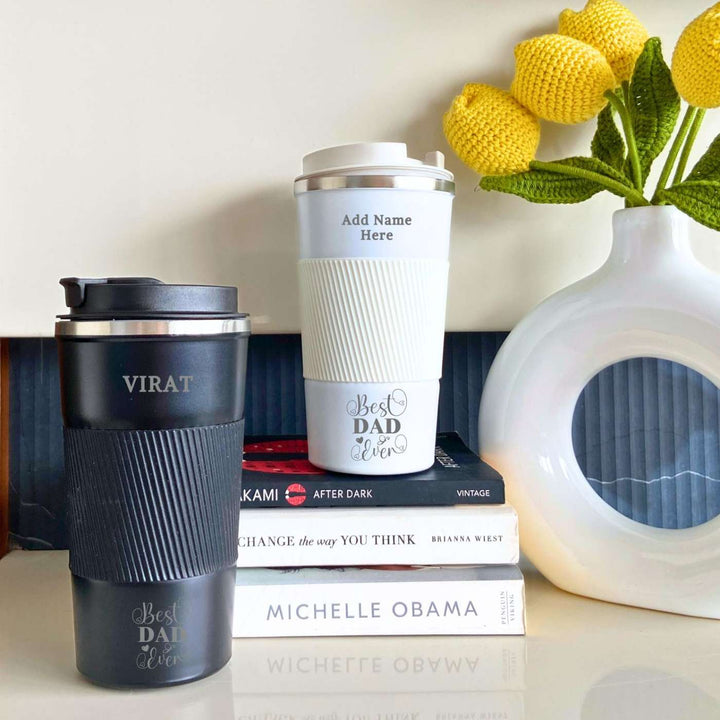 Personalized Handmade Engraved Best Dad Ever Double Walled Stainless Steel Tumbler