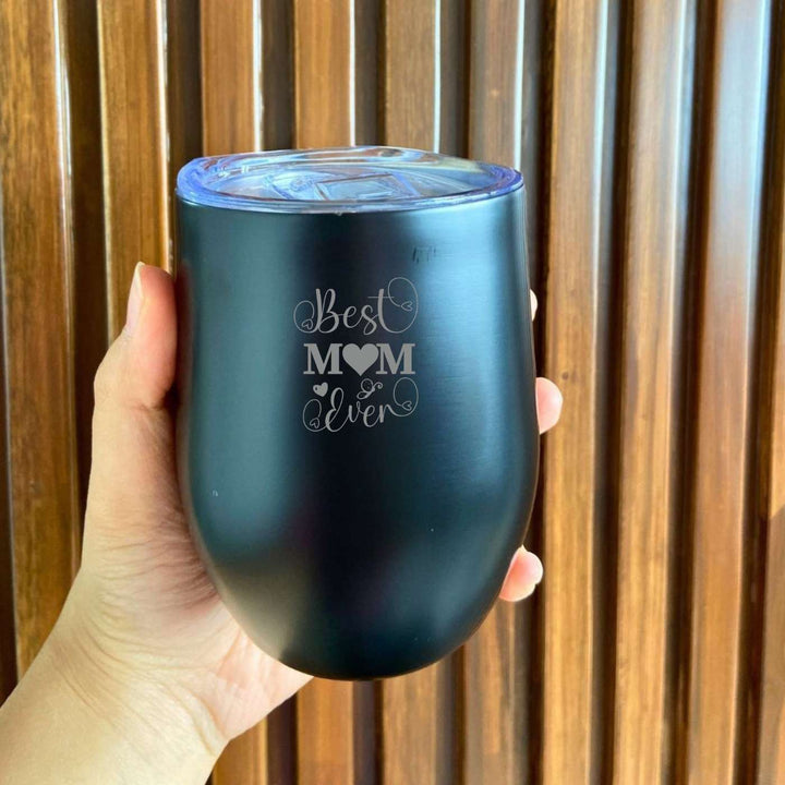Customized Handmade Engraved Best Mom Ever Stainless Steel Tumbler