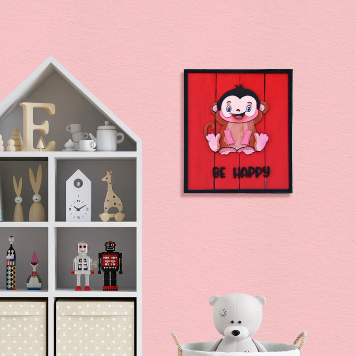Hand Painted Affirmations Animal Wall Art For Kids - Mounted on Wall in Room Setting