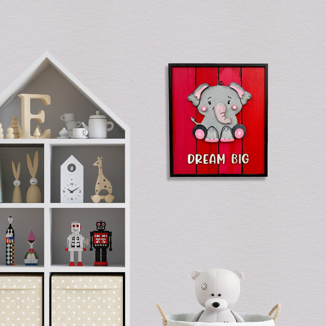 Hand Painted Affirmations Animal Wall Art For Kids - Wall-Mounted Nursery Room Decor Display