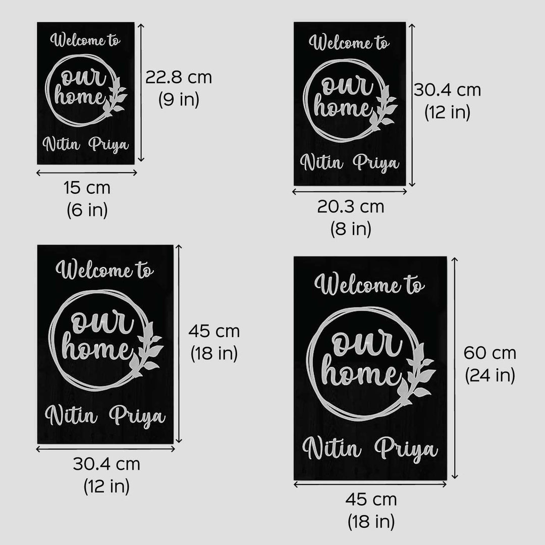 Personalized Black & Gold Vertical Acrylic Name Plate
