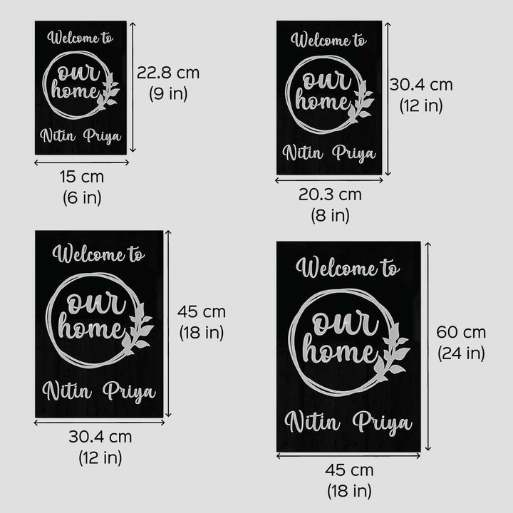 Personalized Black & Gold Vertical Acrylic Name Plate