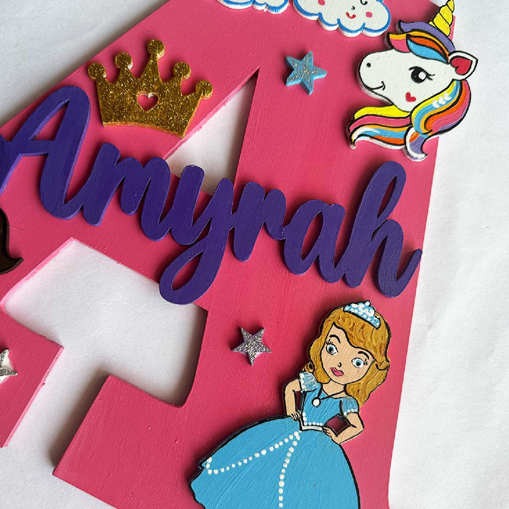 10 Inch Personalized Hand Painted Superhero Siblings Adventure Mdf Wood Monogram With 3D Letters - Name Personalization Close-up Angle