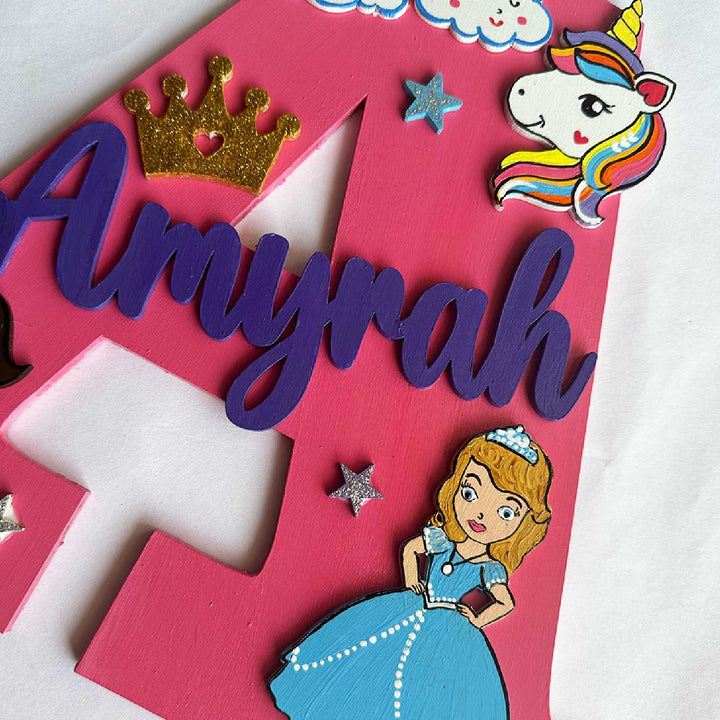 10 Inch Personalized Hand Painted Superhero Siblings Adventure Mdf Wood Monogram With 3D Letters - Name Personalization Close-up Angle