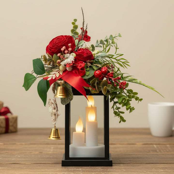 Handmade Blossom & Glow Shola Flower Centerpiece With LED Lantern