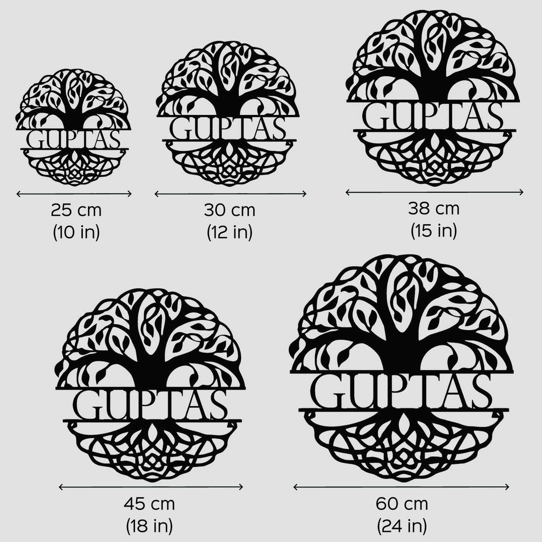 Personalized Bodhi Tree Shaped Acrylic Name Plate