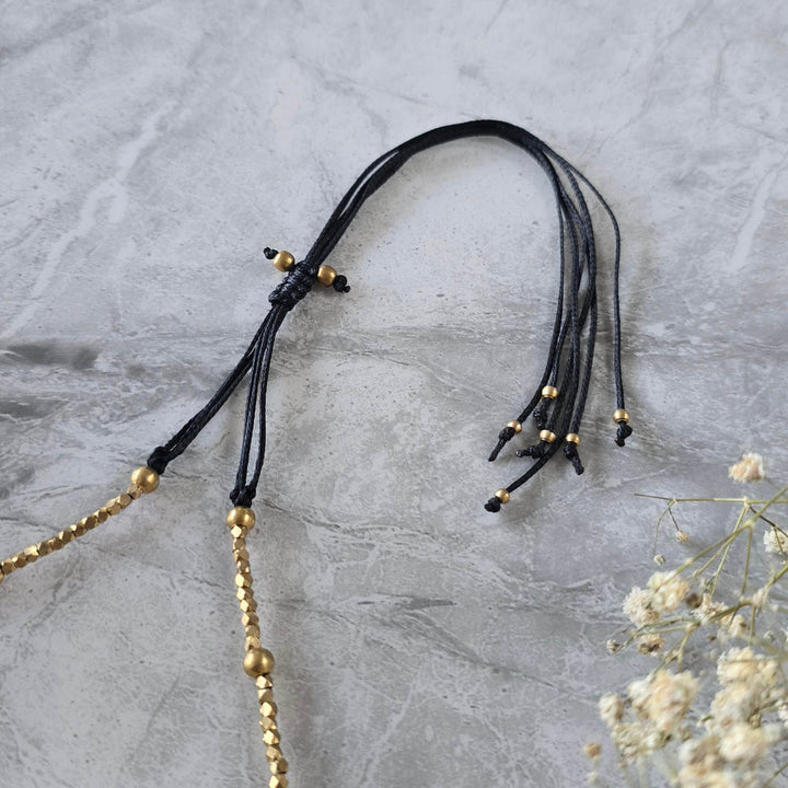 Handmade Leaf Design Brass Choker Necklace