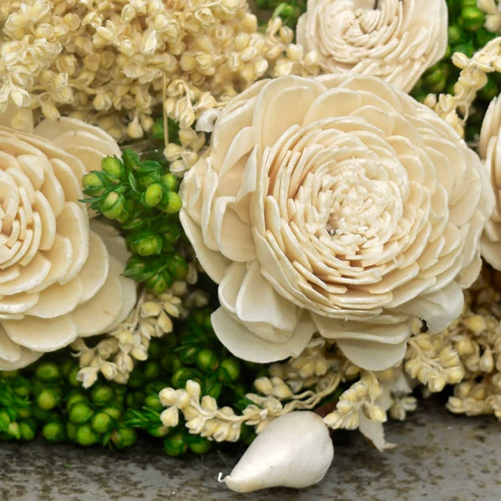 Classical White Diwali Floral Tealight Candle Holder Centrepiece