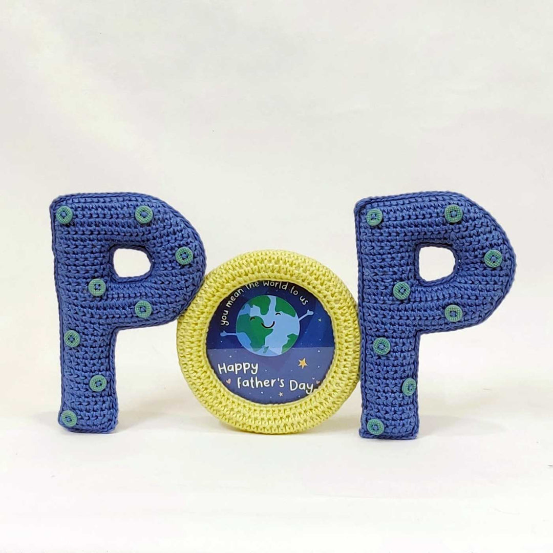 Handmade Crochet Photo Frame for Fathers