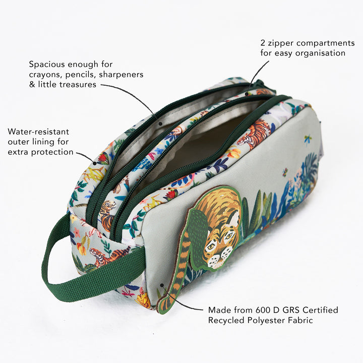 A Canopy In Kanha Theme Water-Resistant Kids Pencil Pouch