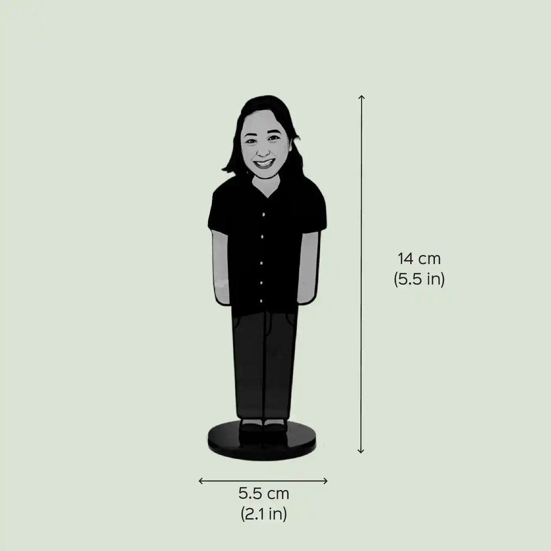 Photo Personalized Printed Full Length Acrylic Caricature Cutout With Stand