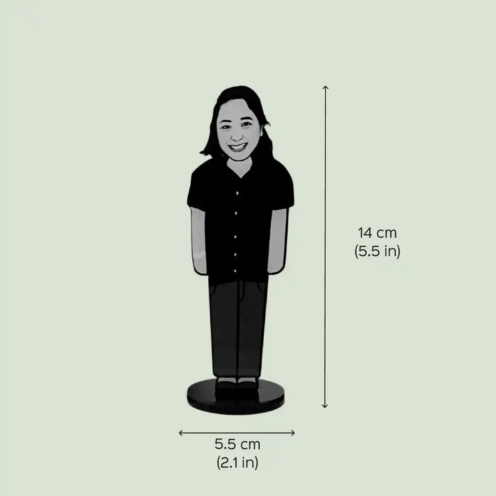 Photo Personalized Printed Full Length Acrylic Caricature Cutout With Stand