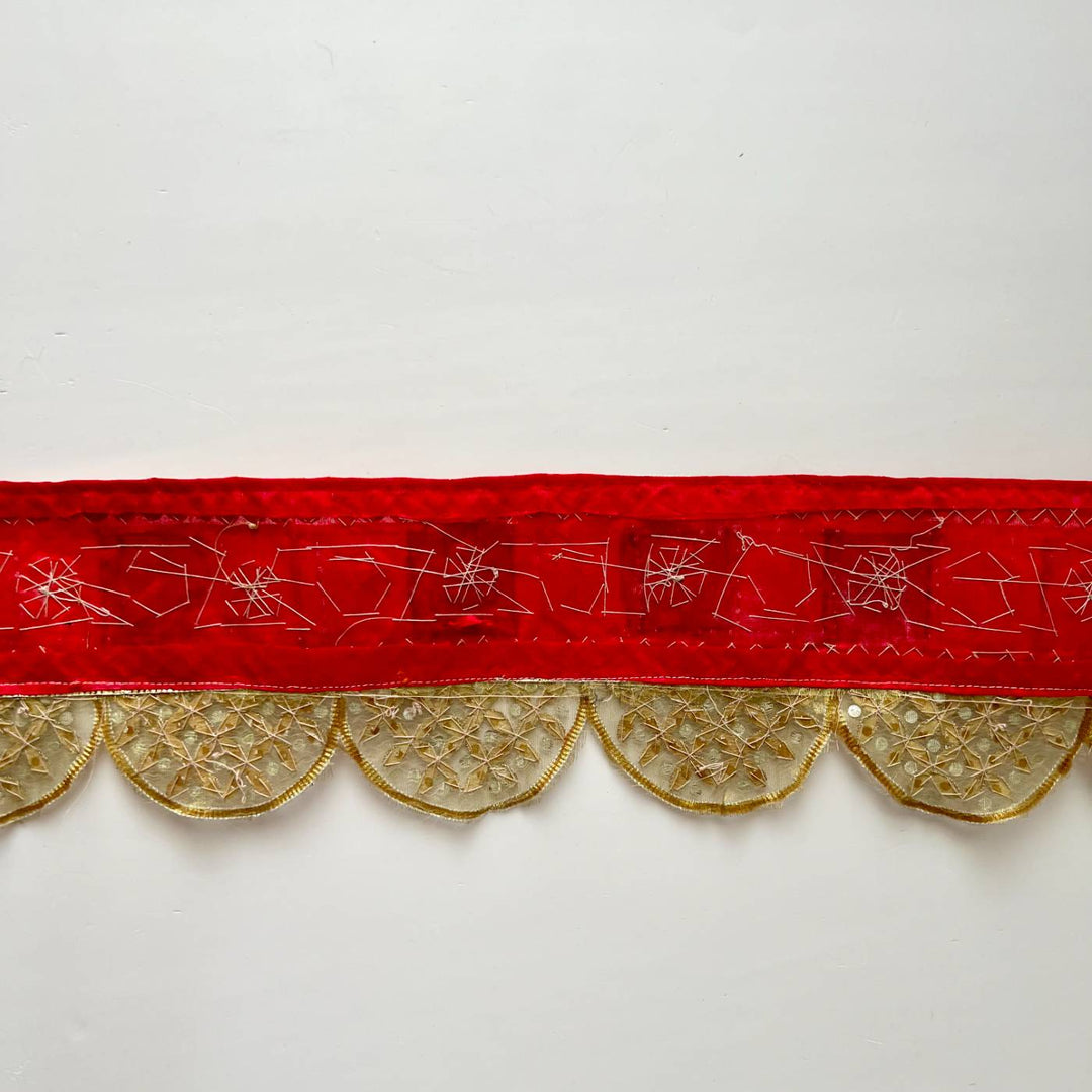 40 In | Handmade Gota Patti Colorful Semi Circle Geometry Toran