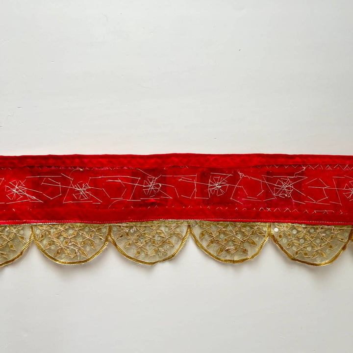 40 In | Handmade Gota Patti Colorful Semi Circle Geometry Toran