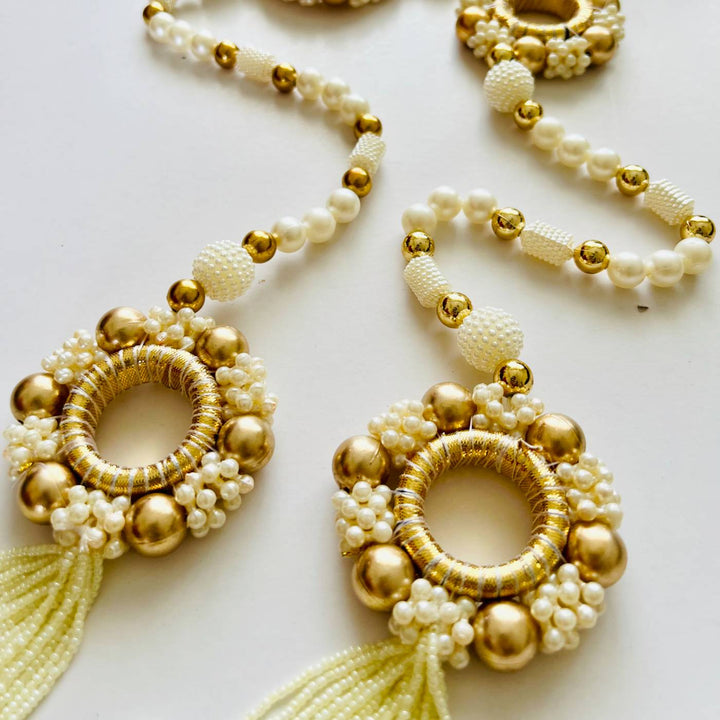 2 Pc | Handmade Beaded Flower Design Hanging