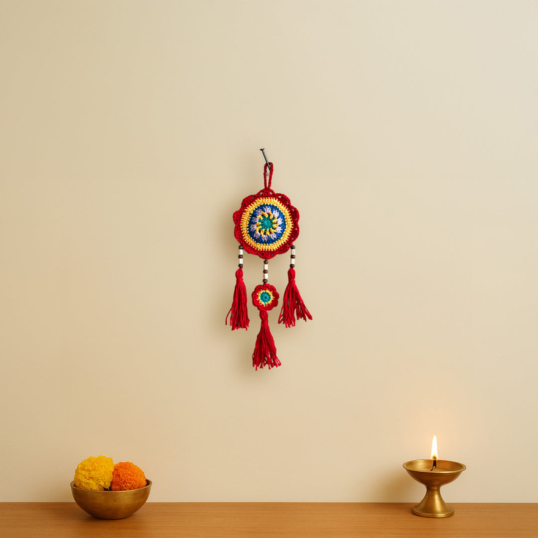 2 Pc | Handmade Muladhara Chakra Crochet Hangings