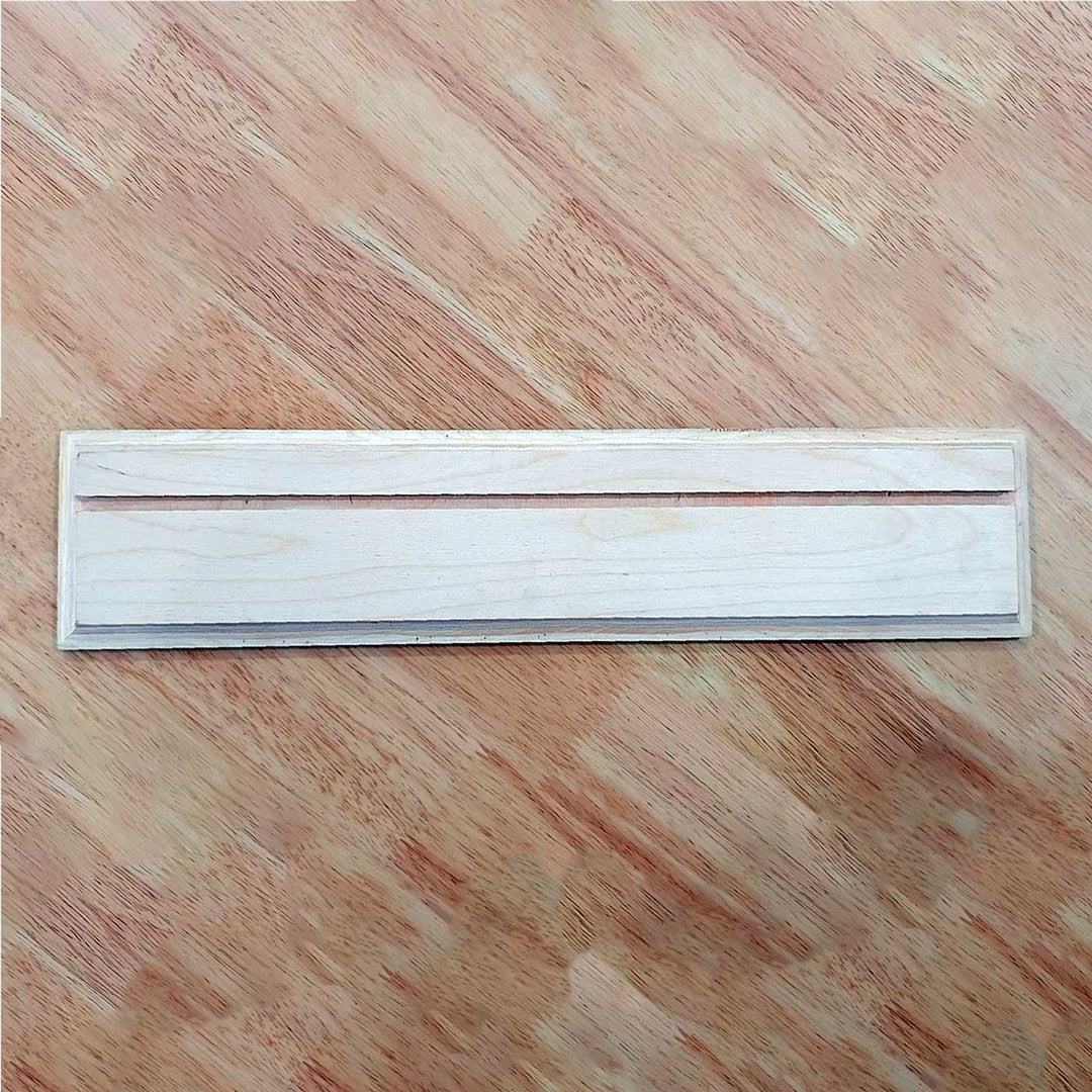 Minimalist 3D Name Plate For Couples 1 - Top View Showing Slot Placement