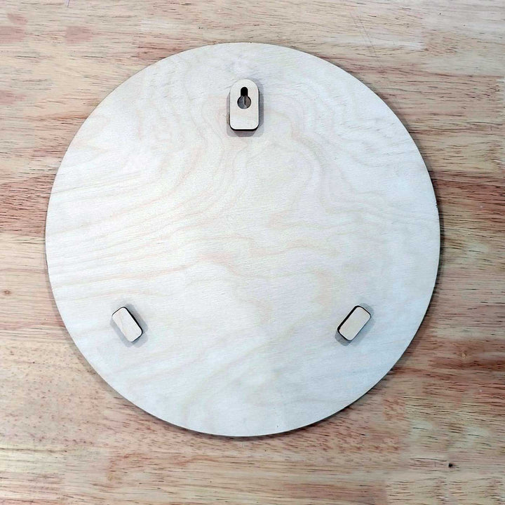 Kids Theme 3D Name Plate 11 - Back View Showing Mounting Slots