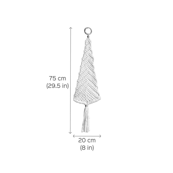 2 Pc | Handmade Xmas Tree Macrame Wall Hangings For Christmas Wall Decoration