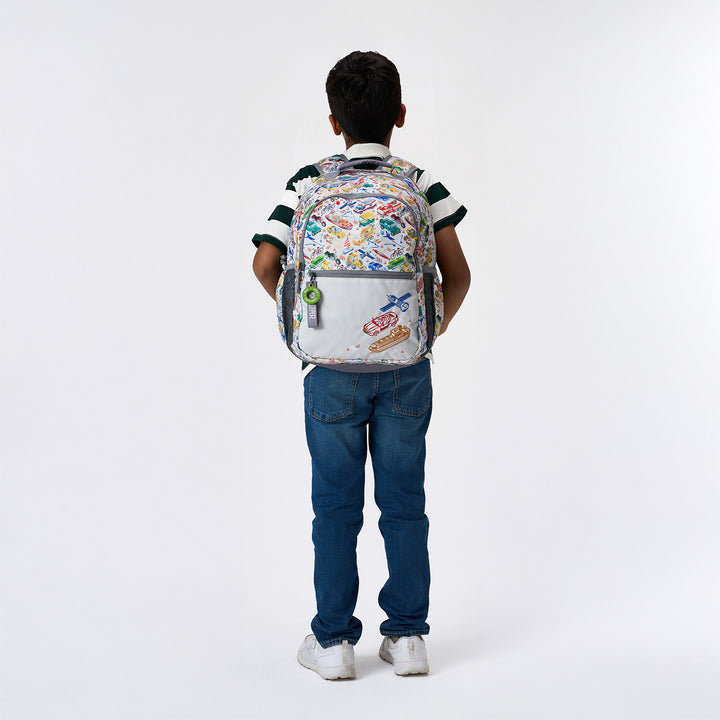 City Safari Theme Water-Resistant Kids Everyday Backpack