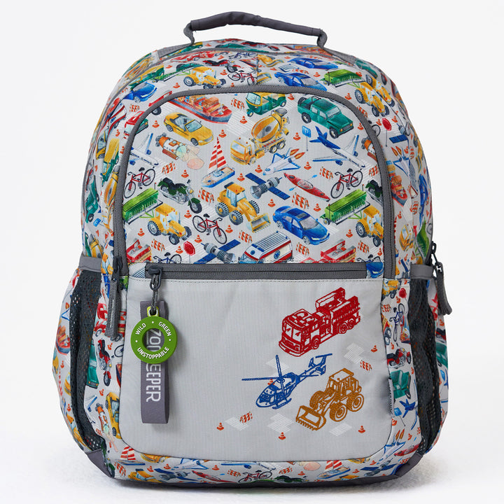 City Safari Theme Water-Resistant Kids Everyday Backpack