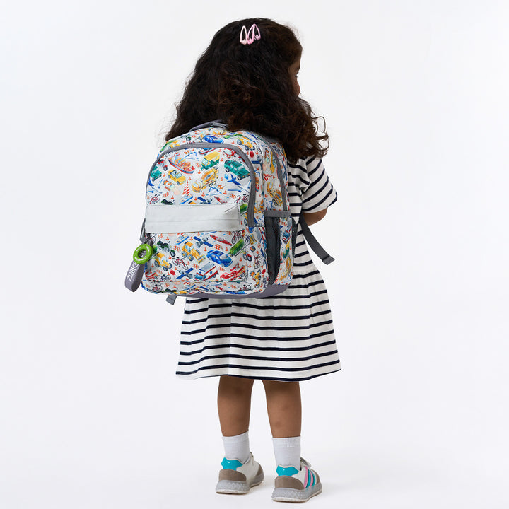 City Safari Theme Water-Resistant Kids Everyday Backpack