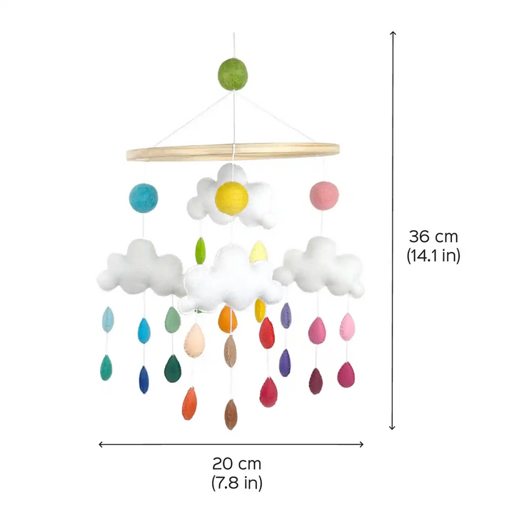 Handmade Cloud Theme Felt Cot Mobile