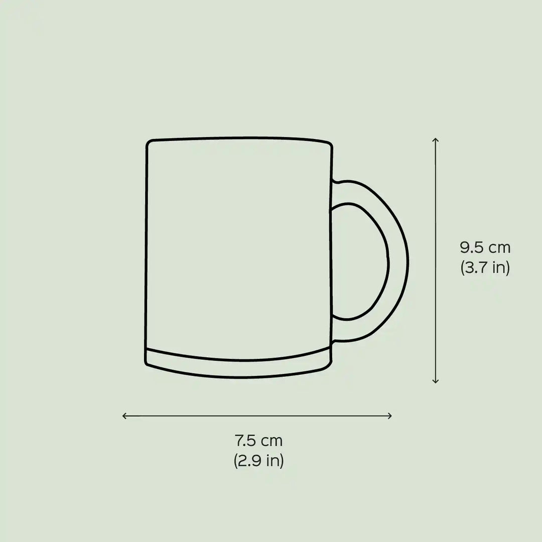 Printed Dog Theme Glass Mug | 350 ML