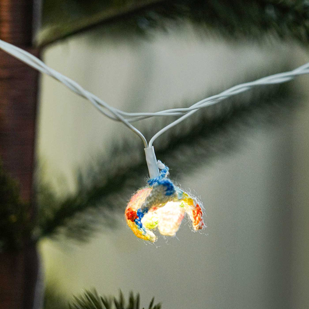 5.5m, 40 Bulbs | Handmade Stars Crochet LED Fairy Lights For Christmas Decoration